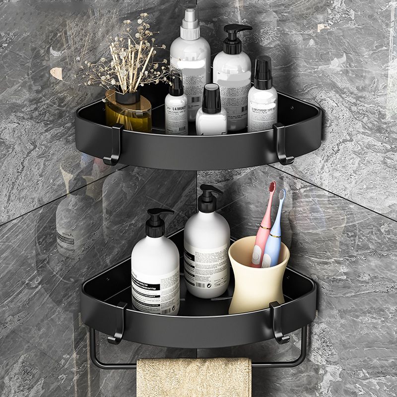 Modern Black and White Metal Bath Hardware Set Bath Shelf Bathroom Hardware Set Clearhalo 'Bathroom Hardware Sets' 'Bathroom Hardware' 'Bathroom Remodel & Bathroom Fixtures' 'bathroom_hardware_sets' 'Home Improvement' 'home_improvement' 'home_improvement_bathroom_hardware_sets' 1200x1200_cb2e02e9-bfc1-455b-97ba-532d76d58233