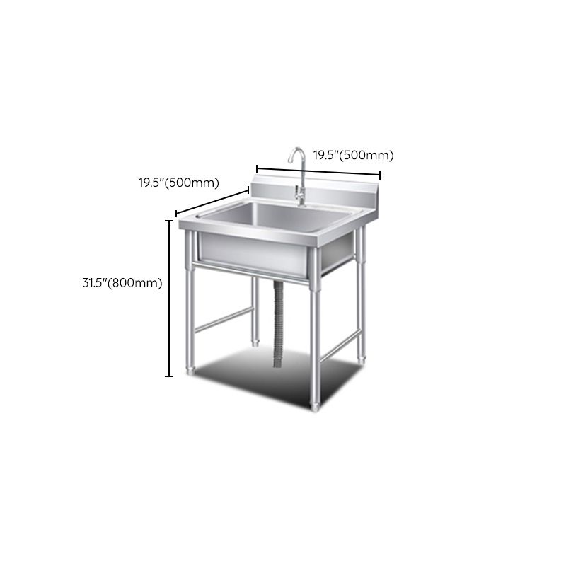 Classic Kitchen Sink Stainless Steel Workstation Sink with Faucet Clearhalo 'Home Improvement' 'home_improvement' 'home_improvement_kitchen_sinks' 'Kitchen Remodel & Kitchen Fixtures' 'Kitchen Sinks & Faucet Components' 'Kitchen Sinks' 'kitchen_sinks' 1200x1200_cb32bf26-2ee8-4bc5-8e3d-b7263e28a002