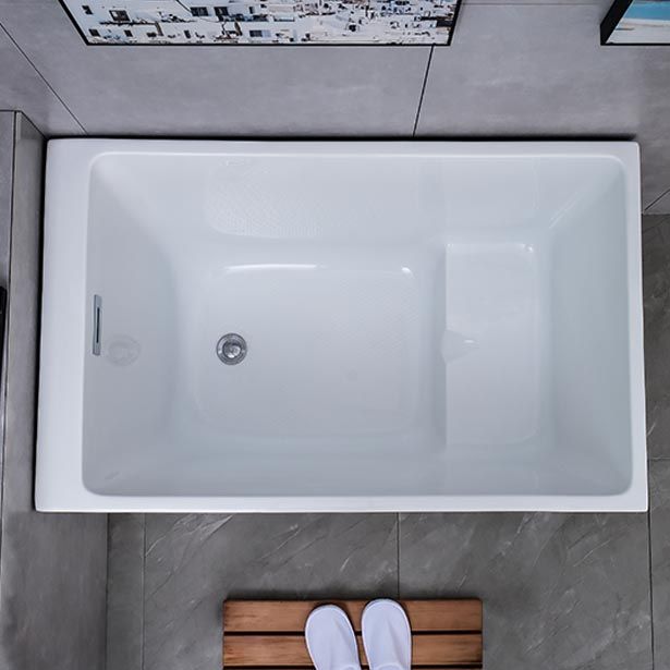 White Acrylic Alcove Bath Tub Rectangular 25" H Bathtub for Home (Without Faucet) Clearhalo 'Bathroom Remodel & Bathroom Fixtures' 'Bathtubs' 'Home Improvement' 'home_improvement' 'home_improvement_bathtubs' 'Showers & Bathtubs' 1200x1200_cb40c691-7947-4efe-a8a6-615c2d819531
