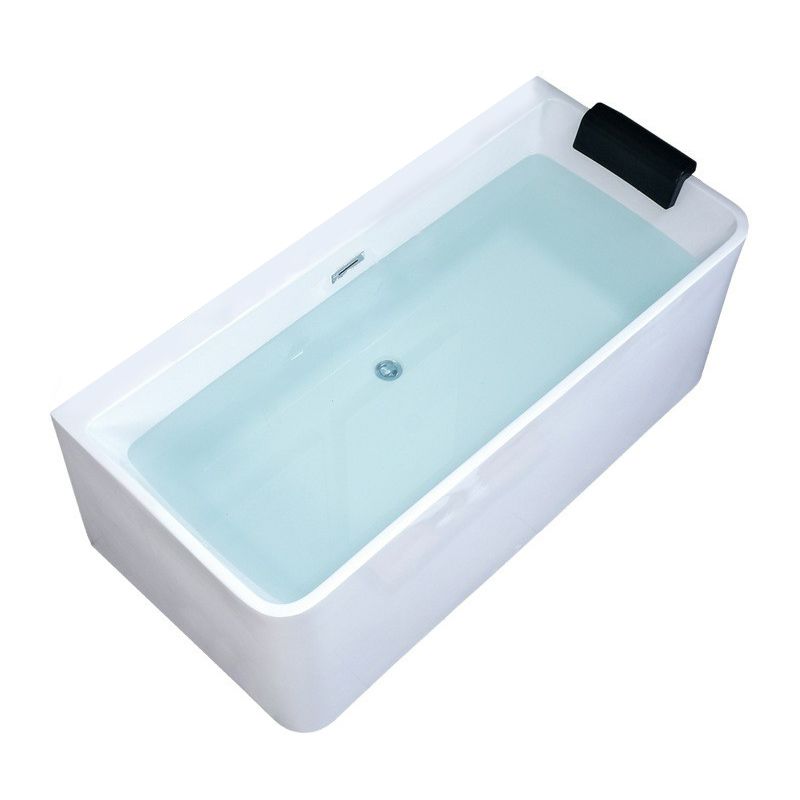 Freestanding Acrylic Bathtub Rectangular Modern Bathtub with Drain and Overflow Trim Clearhalo 'Bathroom Remodel & Bathroom Fixtures' 'Bathtubs' 'Home Improvement' 'home_improvement' 'home_improvement_bathtubs' 'Showers & Bathtubs' 1200x1200_cb861faa-9073-431e-bdee-0450d8c5dc43