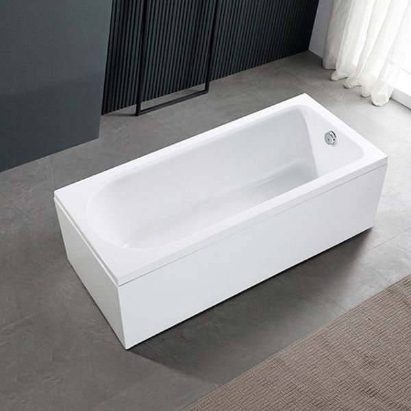 Modern Acrylic Home Bathtub Freestanding Rectangular Tub in White Clearhalo 'Bathroom Remodel & Bathroom Fixtures' 'Bathtubs' 'Home Improvement' 'home_improvement' 'home_improvement_bathtubs' 'Showers & Bathtubs' 1200x1200_cb9dbe92-f3d8-4290-8ac4-43cf39da2374