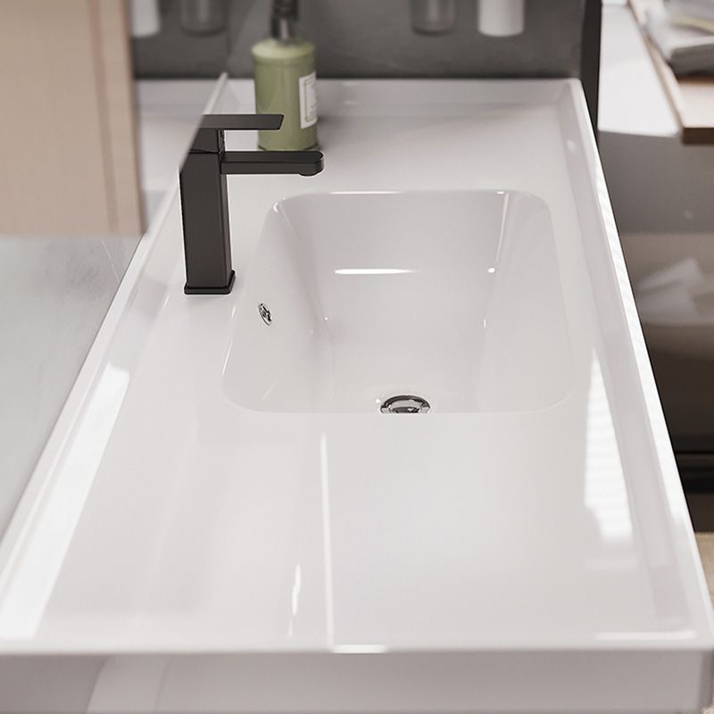 White Modern Wood Rectangular Open Console with Sink Set Faucet Included Clearhalo 'Bathroom Remodel & Bathroom Fixtures' 'Bathroom Vanities' 'bathroom_vanities' 'Home Improvement' 'home_improvement' 'home_improvement_bathroom_vanities' 1200x1200_cbbad1b5-fd72-468a-9fea-ec77dc552bcb