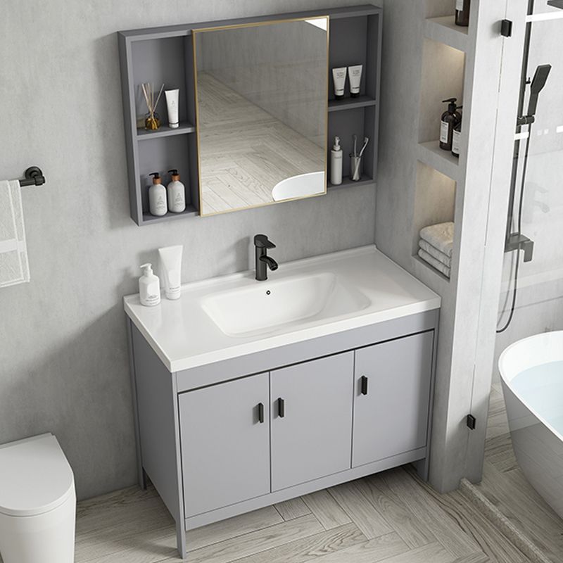 Modern Bathroom Vanity Set Freestanding Single-Sink Bathroom Sink Vanity Clearhalo 'Bathroom Remodel & Bathroom Fixtures' 'Bathroom Vanities' 'bathroom_vanities' 'Home Improvement' 'home_improvement' 'home_improvement_bathroom_vanities' 1200x1200_cbc0ab2d-b6d5-40cb-8d15-75d96d46a5da