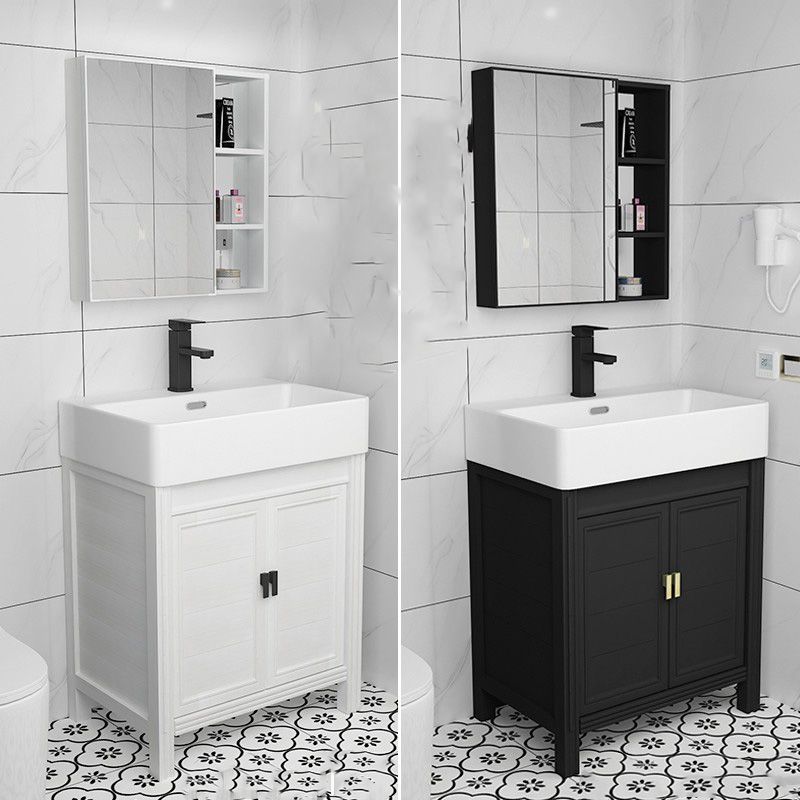 Modern Freestanding Sink Vanity Metal Faucet Included Bathroom Sink Vanity Clearhalo 'Bathroom Remodel & Bathroom Fixtures' 'Bathroom Vanities' 'bathroom_vanities' 'Home Improvement' 'home_improvement' 'home_improvement_bathroom_vanities' 1200x1200_cbcb3068-c5b6-40e4-8f61-b5acc4ba256f
