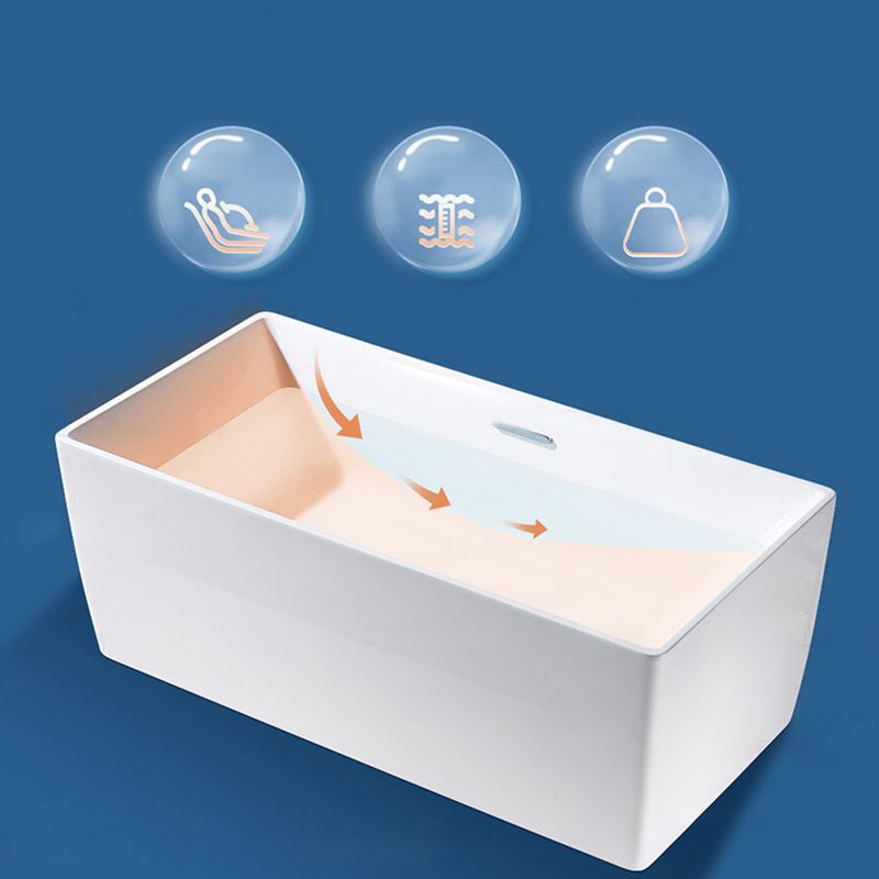 Freestanding Acrylic Bathtub Oval Soaking Tub with Slotted Overflow & Pop-up Drain Clearhalo 'Bathroom Remodel & Bathroom Fixtures' 'Bathtubs' 'Home Improvement' 'home_improvement' 'home_improvement_bathtubs' 'Showers & Bathtubs' 1200x1200_cbe27ec9-9266-45bc-a4e2-74c3a21bdacb