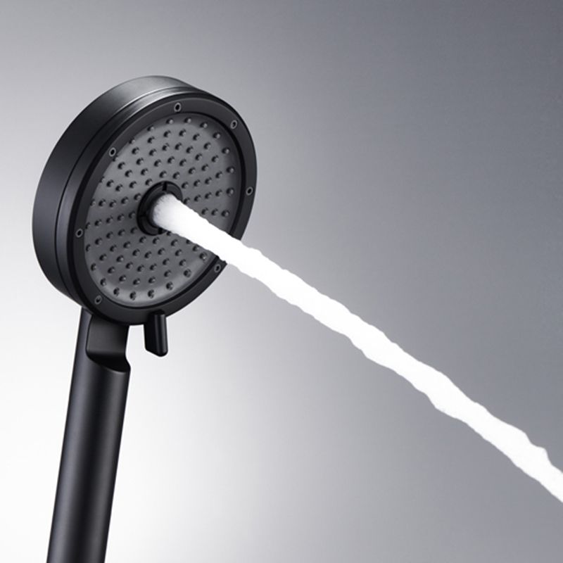 Matte Black Handheld Shower Head Modern 3-Jet Round Wall-Mount Handheld Shower Head Clearhalo 'Bathroom Remodel & Bathroom Fixtures' 'Home Improvement' 'home_improvement' 'home_improvement_shower_heads' 'Shower Heads' 'shower_heads' 'Showers & Bathtubs Plumbing' 'Showers & Bathtubs' 1200x1200_ccaba00d-5994-4426-92e3-5e4a25873825