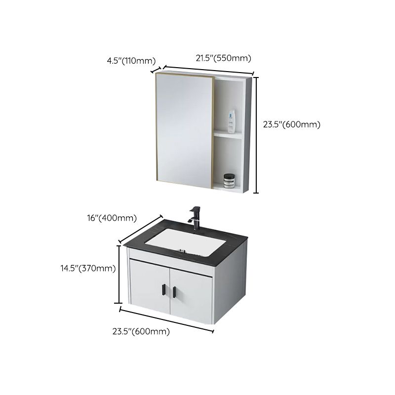 Wall-mounted Bathroom Vanity Modern Single-Sink Space Saver Vanity Clearhalo 'Bathroom Remodel & Bathroom Fixtures' 'Bathroom Vanities' 'bathroom_vanities' 'Home Improvement' 'home_improvement' 'home_improvement_bathroom_vanities' 1200x1200_ccb03935-5daf-4966-828b-723808ba1a9b