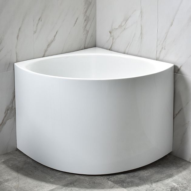 Back to Wall Bathtub Antique Finish Soaking Modern Corner Bath Tub Clearhalo 'Bathroom Remodel & Bathroom Fixtures' 'Bathtubs' 'Home Improvement' 'home_improvement' 'home_improvement_bathtubs' 'Showers & Bathtubs' 1200x1200_ccc4a84d-80e7-41dd-ad63-b98b7fd1b8d7