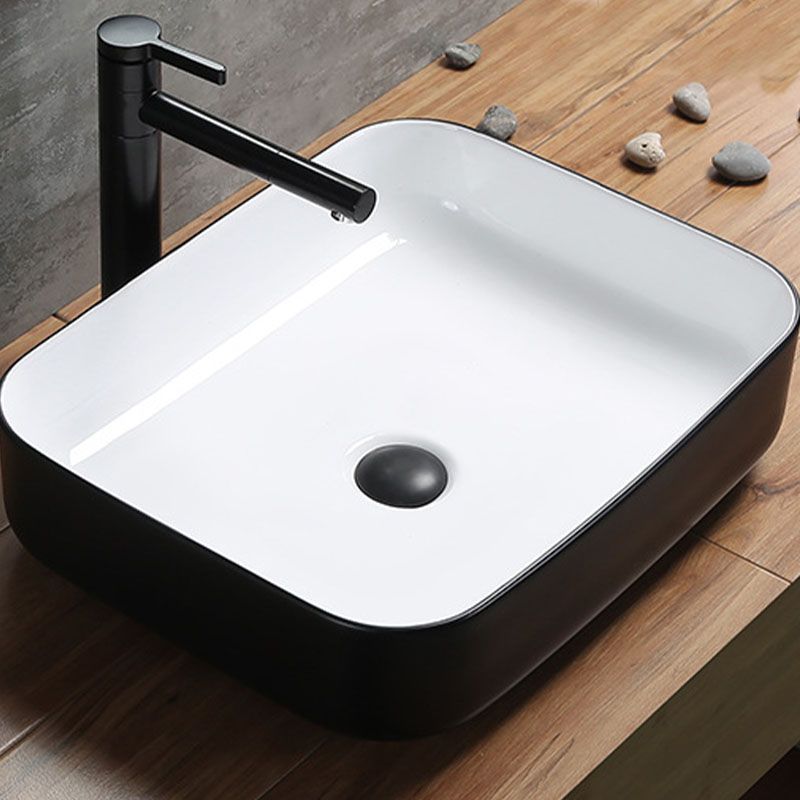 Modern Bathroom Sink Rectangular Porcelain Trough Sink with Pop-Up Drain Clearhalo 'Bathroom Remodel & Bathroom Fixtures' 'Bathroom Sinks & Faucet Components' 'Bathroom Sinks' 'bathroom_sink' 'Home Improvement' 'home_improvement' 'home_improvement_bathroom_sink' 1200x1200_ccfbcd68-4825-4b52-bb29-f9008c711a1e