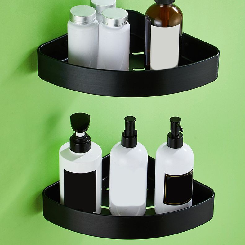 6-Piece Modern Bath Hardware Set in Aluminum Matte Black Towel Bar/Bath Shelf Clearhalo 'Bathroom Hardware Sets' 'Bathroom Hardware' 'Bathroom Remodel & Bathroom Fixtures' 'bathroom_hardware_sets' 'Home Improvement' 'home_improvement' 'home_improvement_bathroom_hardware_sets' 1200x1200_cd19ef26-2dea-4366-ad7b-de05bf729feb