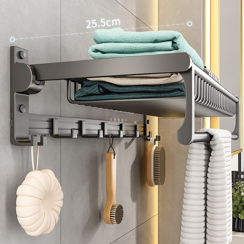 Gray Bathroom Accessory As Individual Or As a Set with Towel Bar/Bath Shelf/Robe Hooks Clearhalo 'Bathroom Hardware Sets' 'Bathroom Hardware' 'Bathroom Remodel & Bathroom Fixtures' 'bathroom_hardware_sets' 'Home Improvement' 'home_improvement' 'home_improvement_bathroom_hardware_sets' 1200x1200_cd1b13ad-bc37-40ae-a764-65abc2e9ba9a