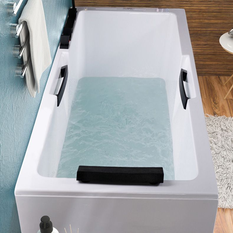 Freestanding Acrylic Bathtub Rectangular Modern Soaking Bath Clearhalo 'Bathroom Remodel & Bathroom Fixtures' 'Bathtubs' 'Home Improvement' 'home_improvement' 'home_improvement_bathtubs' 'Showers & Bathtubs' 1200x1200_cd6f61e5-3c28-4d90-ac78-6f919913cb38