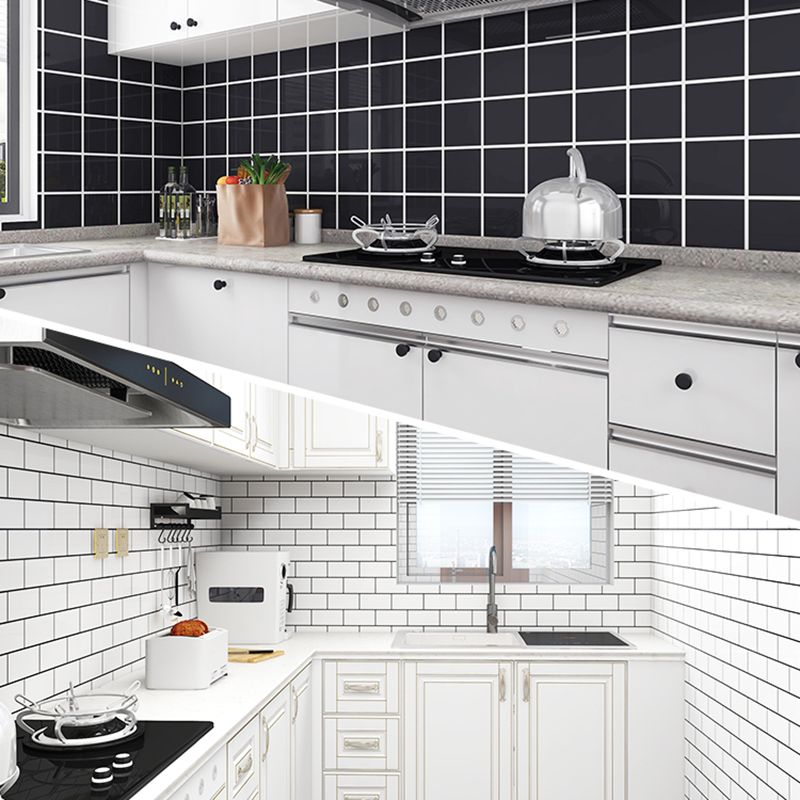 Modern Style Wallpaper Kitchen Single Tile Wallpaper with Rectangle Shape Clearhalo 'Flooring 'Home Improvement' 'home_improvement' 'home_improvement_peel_stick_blacksplash' 'Peel & Stick Backsplash Tile' 'peel_stick_blacksplash' 'Walls & Ceilings' Walls and Ceiling' 1200x1200_cd7bae4b-0b54-4ce4-bbd1-46e57e1bfc64