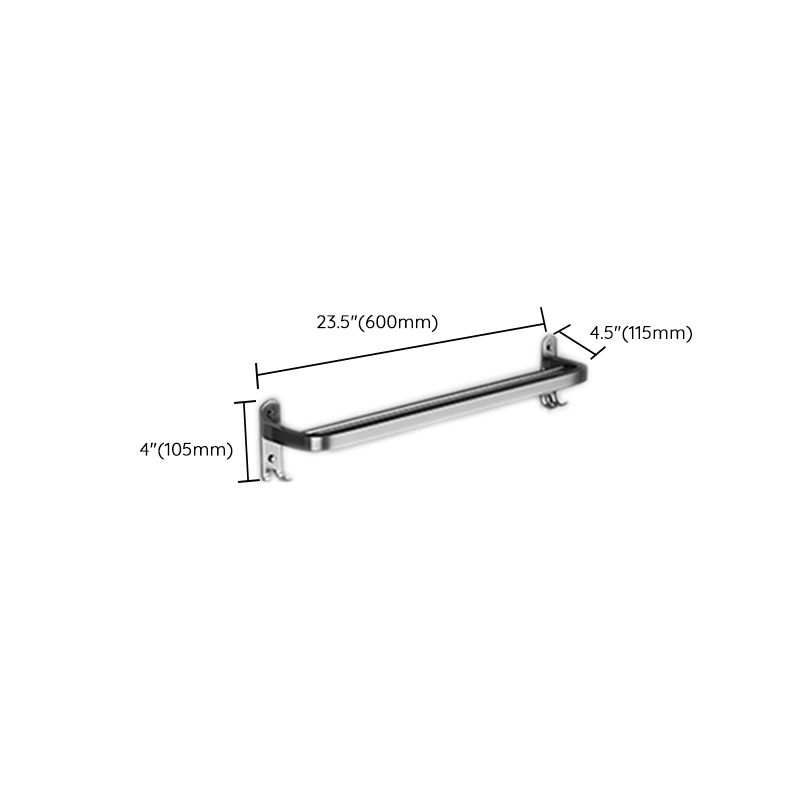 Modern Grey Bathroom Accessory Set Bath Shelf Bath Hardware Set Clearhalo 'Bathroom Hardware Sets' 'Bathroom Hardware' 'Bathroom Remodel & Bathroom Fixtures' 'bathroom_hardware_sets' 'Home Improvement' 'home_improvement' 'home_improvement_bathroom_hardware_sets' 1200x1200_cd911e83-0b0c-4f67-ad63-1e4398ab1f7f