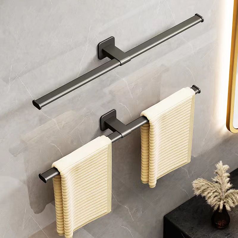 Contemporary Aluminum Bath Hardware Set Towel Bar Bathroom Hardware Clearhalo 'Bathroom Hardware Sets' 'Bathroom Hardware' 'Bathroom Remodel & Bathroom Fixtures' 'bathroom_hardware_sets' 'Home Improvement' 'home_improvement' 'home_improvement_bathroom_hardware_sets' 1200x1200_cd9ae59f-7b35-415f-8ecb-416e12fbfc55