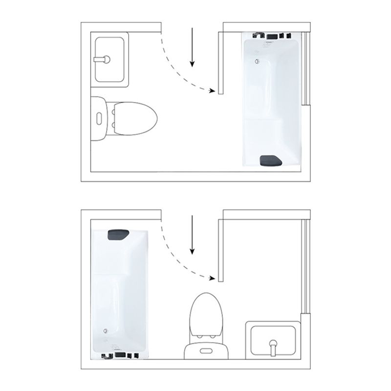 Acrylic Soaking Tub with Left Drain in White Rectangle Freestanding Bathtub Clearhalo 'Bathroom Remodel & Bathroom Fixtures' 'Bathtubs' 'Home Improvement' 'home_improvement' 'home_improvement_bathtubs' 'Showers & Bathtubs' 1200x1200_cdaae04b-3602-48f4-a2a4-1c5c3363f45c