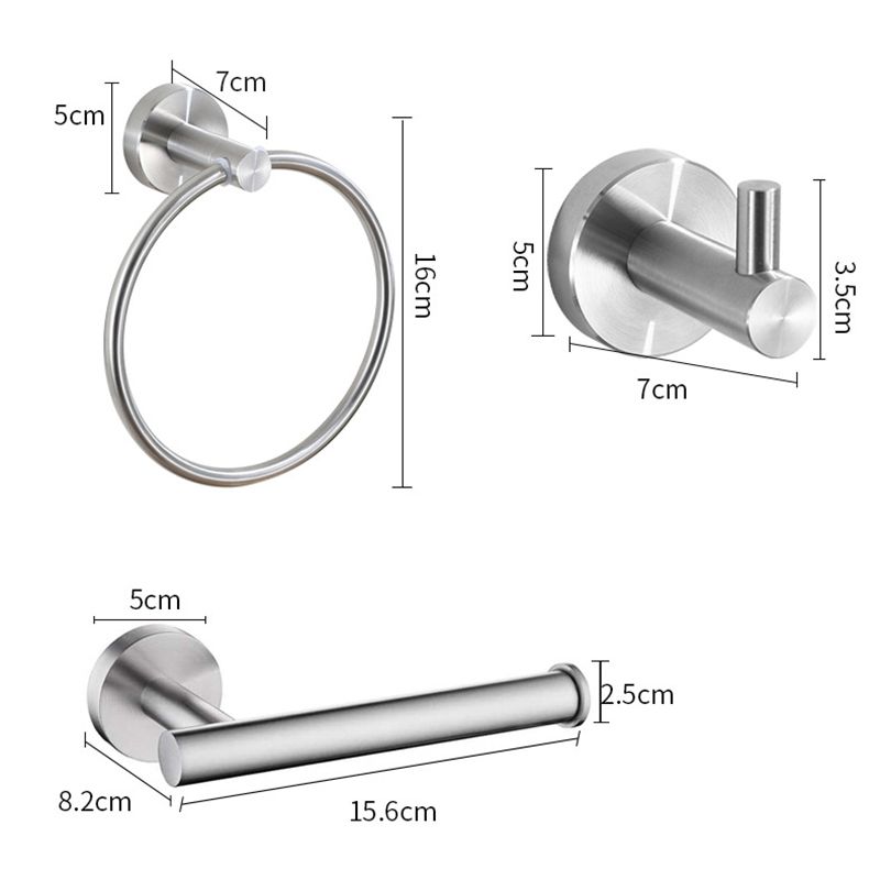 Stainless Steel Bathroom Set 3-piece Modern Style Simple Bathroom Hardware Set Clearhalo 'Bathroom Hardware Sets' 'Bathroom Hardware' 'Bathroom Remodel & Bathroom Fixtures' 'bathroom_hardware_sets' 'Home Improvement' 'home_improvement' 'home_improvement_bathroom_hardware_sets' 1200x1200_cdb1730a-6529-4196-bd24-4b659330363f