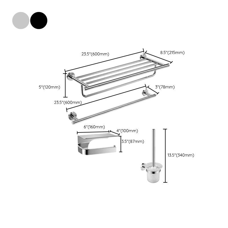 Luxury Bathroom Hardware Set Bathroom Shelf Bathroom Accessory Kit Clearhalo 'Bathroom Hardware Sets' 'Bathroom Hardware' 'Bathroom Remodel & Bathroom Fixtures' 'bathroom_hardware_sets' 'Home Improvement' 'home_improvement' 'home_improvement_bathroom_hardware_sets' 1200x1200_cdba3b45-3ab3-4208-99cc-34dda883a5fa