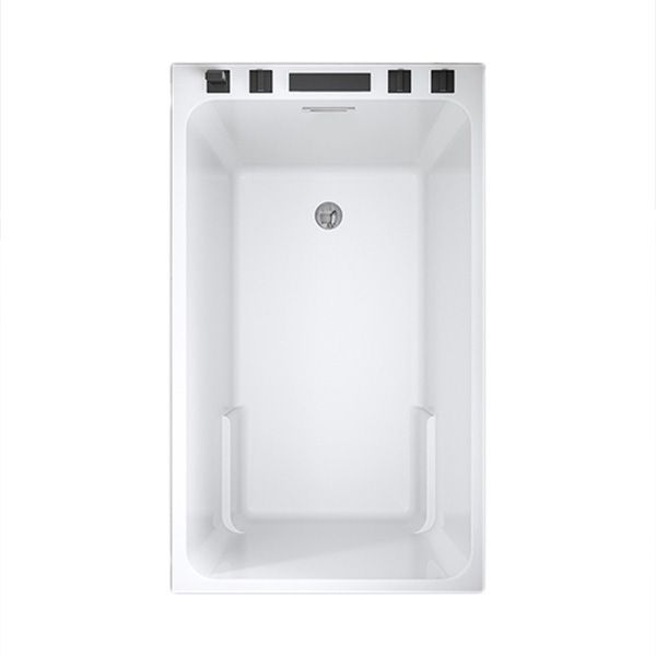 Rectangular Drop-in Acrylic Bathtub White Modern Back to Wall Bathtub (Board not Included) Clearhalo 'Bathroom Remodel & Bathroom Fixtures' 'Bathtubs' 'Home Improvement' 'home_improvement' 'home_improvement_bathtubs' 'Showers & Bathtubs' 1200x1200_cdcd6727-4f0f-494a-9394-ee850ad9a4cc