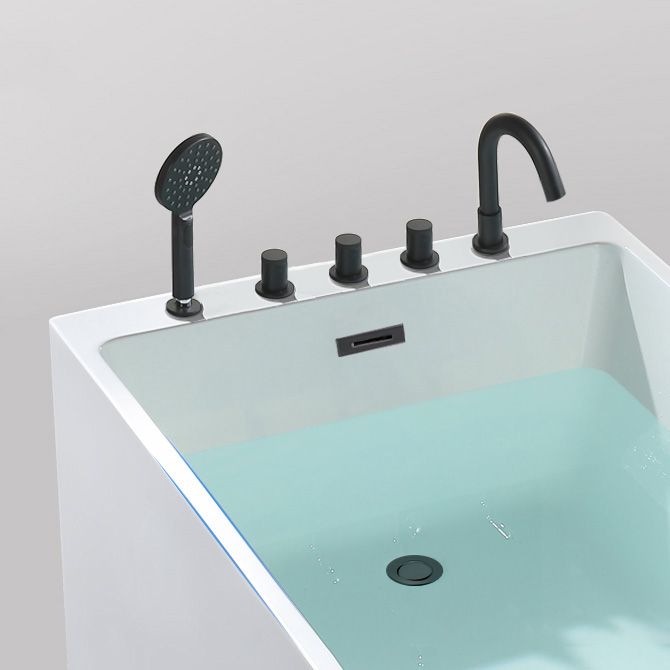 Back to Wall Antique Finish Bath Soaking Rectangular Modern Bath Tub Clearhalo 'Bathroom Remodel & Bathroom Fixtures' 'Bathtubs' 'Home Improvement' 'home_improvement' 'home_improvement_bathtubs' 'Showers & Bathtubs' 1200x1200_cde04773-151b-4b32-a901-36508982fa1e