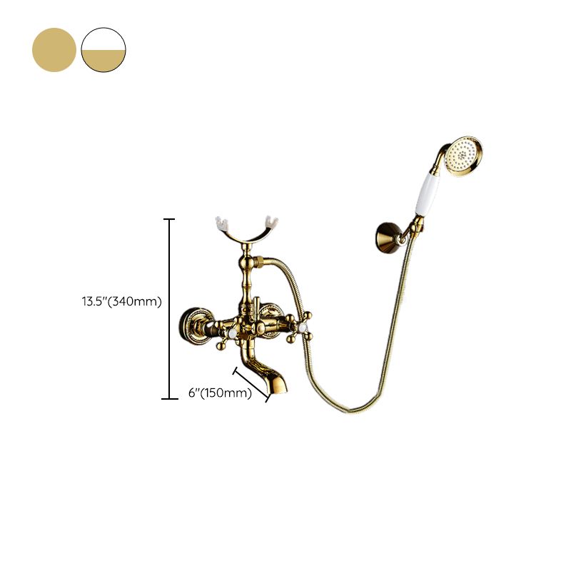 Traditional Wall Mounted Metal Claw Foot Tub Faucet Trim Low Arc Claw Foot Tub Faucet Clearhalo 'Bathroom Remodel & Bathroom Fixtures' 'Bathtub Faucets' 'bathtub_faucets' 'Home Improvement' 'home_improvement' 'home_improvement_bathtub_faucets' 1200x1200_cde4e7a6-7af4-45a0-a9cf-33f480c49465