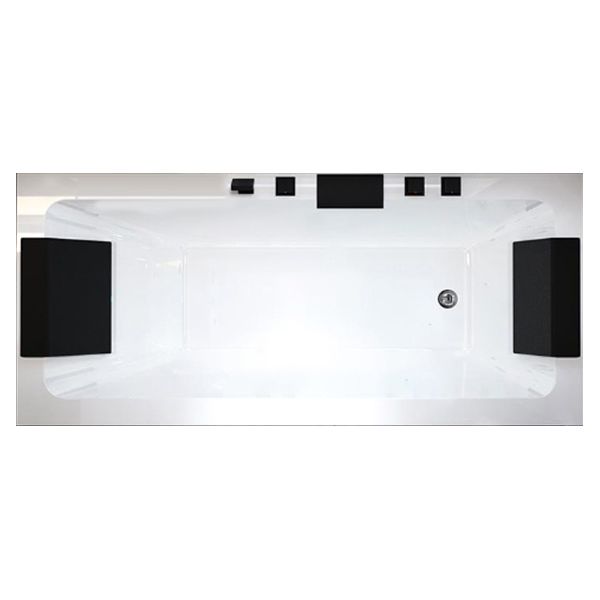 Acrylic Rectangular Bath Soaking Bathtub in White , 22.03" Tall Clearhalo 'Bathroom Remodel & Bathroom Fixtures' 'Bathtubs' 'Home Improvement' 'home_improvement' 'home_improvement_bathtubs' 'Showers & Bathtubs' 1200x1200_ce03b487-366b-486b-ab8f-15b68b686886