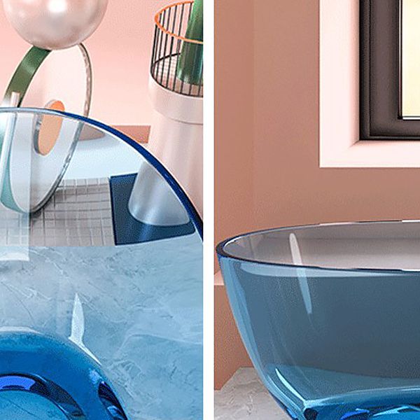 Modern Oval Colorful Bath Tub Soaking Freestanding Tub for Home Clearhalo 'Bathroom Remodel & Bathroom Fixtures' 'Bathtubs' 'Home Improvement' 'home_improvement' 'home_improvement_bathtubs' 'Showers & Bathtubs' 1200x1200_ce166746-6503-4704-bf23-a9ae74216dc3