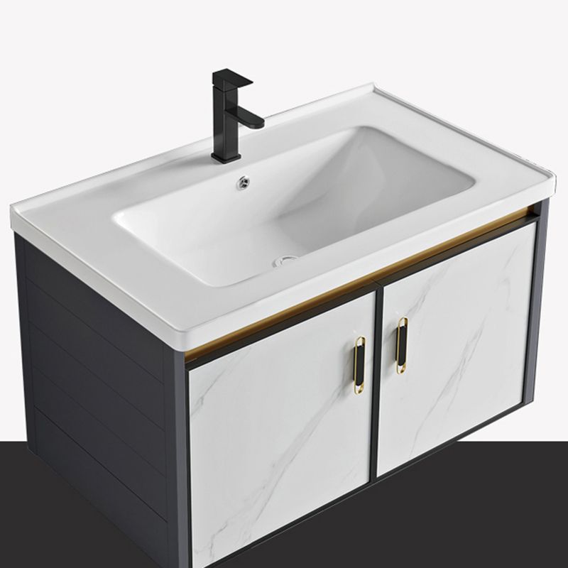 Modern Style Bath Vanity Dirt Resistant Wall Mount Bath Vanity with Faucet Clearhalo 'Bathroom Remodel & Bathroom Fixtures' 'Bathroom Vanities' 'bathroom_vanities' 'Home Improvement' 'home_improvement' 'home_improvement_bathroom_vanities' 1200x1200_ce1c7b47-5122-4870-932c-f295ce1a64eb