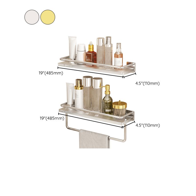 Modern Silver/Gold Bathroom Hardware Set Bath Shelf Bathroom Set Clearhalo 'Bathroom Hardware Sets' 'Bathroom Hardware' 'Bathroom Remodel & Bathroom Fixtures' 'bathroom_hardware_sets' 'Home Improvement' 'home_improvement' 'home_improvement_bathroom_hardware_sets' 1200x1200_ce314695-d598-4294-88f0-b8ed3c8f9045