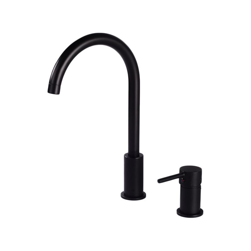 Modern Deck Mounted Metal Tub Filler Gooseneck Faucet in Black/Gold/Silver Clearhalo 'Bathroom Remodel & Bathroom Fixtures' 'Bathtub Faucets' 'bathtub_faucets' 'Home Improvement' 'home_improvement' 'home_improvement_bathtub_faucets' 1200x1200_ce3f34b0-7d11-4b2c-ba03-f374bf58ceea