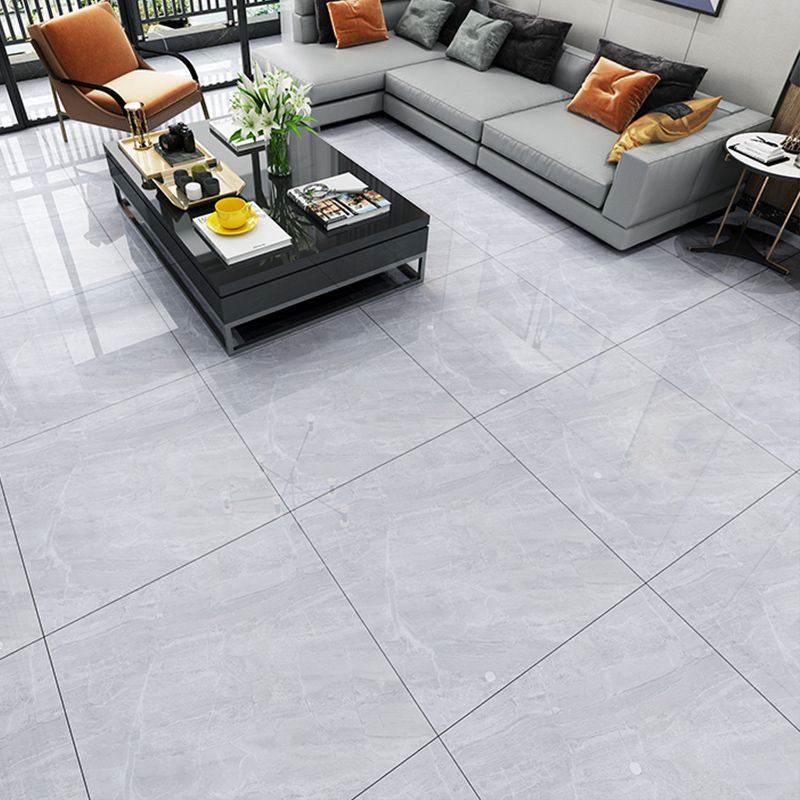 Modern Square Marbling Singular Tile Slip Resistant Polished Tile Clearhalo 'Floor Tiles & Wall Tiles' 'floor_tiles_wall_tiles' 'Flooring 'Home Improvement' 'home_improvement' 'home_improvement_floor_tiles_wall_tiles' Walls and Ceiling' 1200x1200_ce66f3b4-8242-4d8a-9f1d-bdc2e9b2bb9a