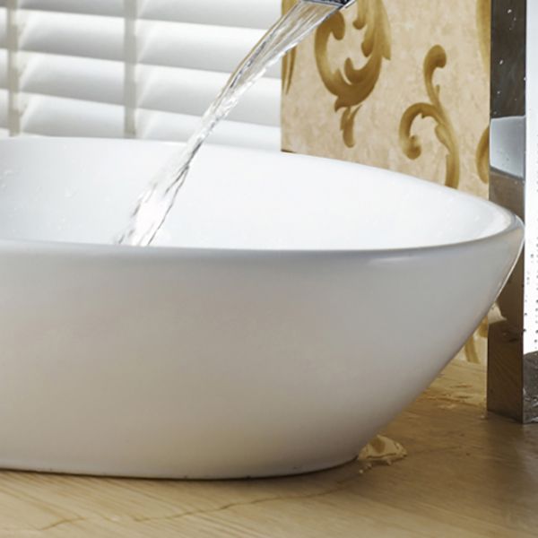 Modern Bathroom Sink Porcelain Pop-Up Drain Oval-Shape Vessel Sink (Faucet Not Included) Clearhalo 'Bathroom Remodel & Bathroom Fixtures' 'Bathroom Sinks & Faucet Components' 'Bathroom Sinks' 'bathroom_sink' 'Home Improvement' 'home_improvement' 'home_improvement_bathroom_sink' 1200x1200_ce699c92-b8dd-4da9-8dde-96fecbb0b8c0