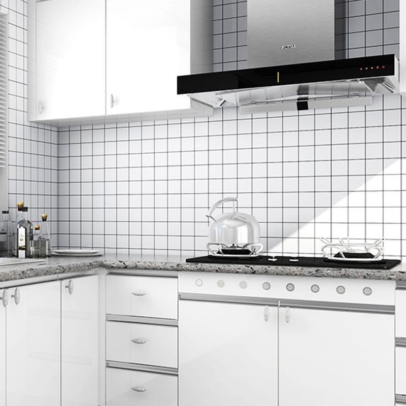 Modern Style Wallpaper Kitchen Single Tile Wallpaper with Rectangle Shape Clearhalo 'Flooring 'Home Improvement' 'home_improvement' 'home_improvement_peel_stick_blacksplash' 'Peel & Stick Backsplash Tile' 'peel_stick_blacksplash' 'Walls & Ceilings' Walls and Ceiling' 1200x1200_ce77e172-df7a-42b8-80ce-0cc465d6f759