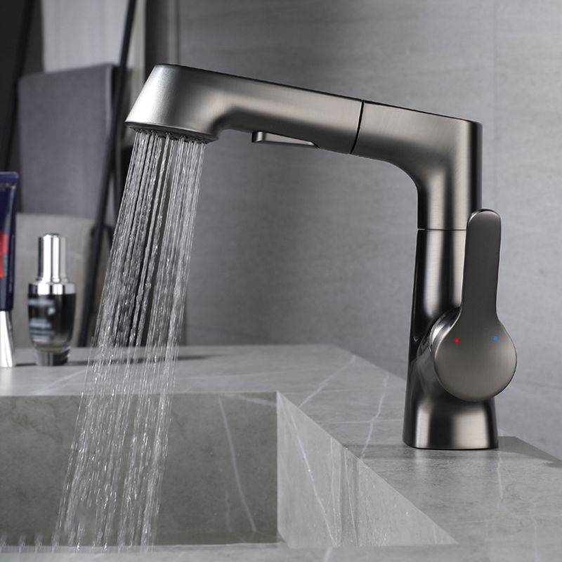Modern Bathroom Faucet Solid Color Metal Centerset Lavatory Faucet Clearhalo 'Bathroom Remodel & Bathroom Fixtures' 'Bathroom Sink Faucets' 'Bathroom Sinks & Faucet Components' 'bathroom_sink_faucets' 'Home Improvement' 'home_improvement' 'home_improvement_bathroom_sink_faucets' 1200x1200_ce79cef4-9c81-4f87-b41c-5a1fa25ddfde