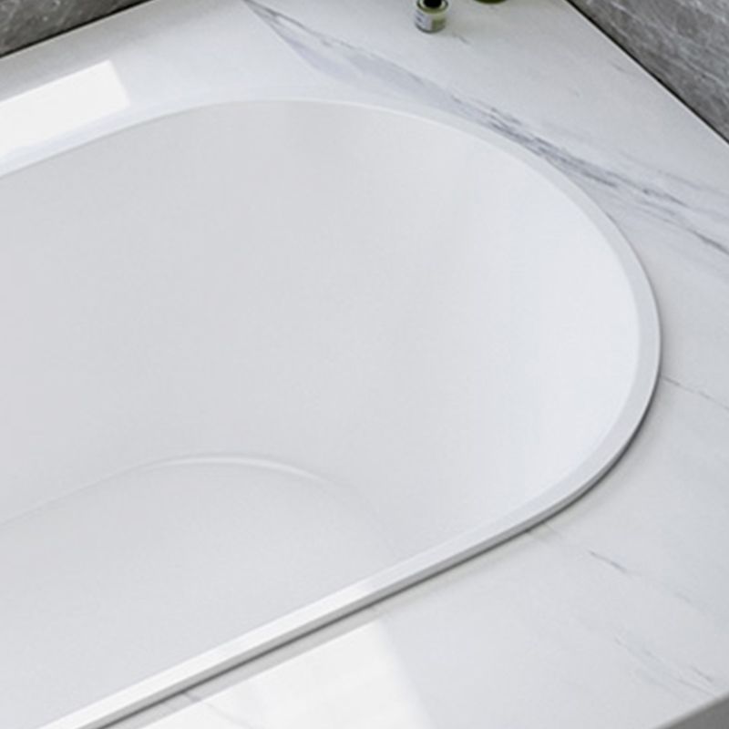 Contemporary Oval Drop-in Bathtub Soaking Acrylic Bath Tub in White Clearhalo 'Bathroom Remodel & Bathroom Fixtures' 'Bathtubs' 'Home Improvement' 'home_improvement' 'home_improvement_bathtubs' 'Showers & Bathtubs' 1200x1200_ce7bfe5e-d609-45b7-8fd9-41d832a68270