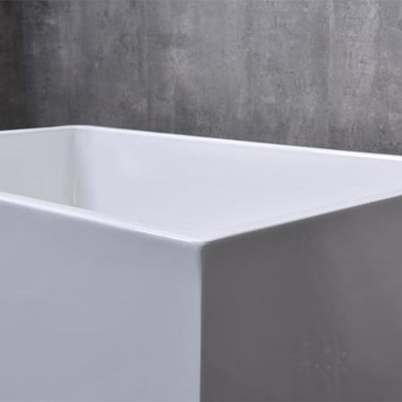 Soaking Acrylic Bathtub Antique Finish Rectangular Back to Wall Bath Tub Clearhalo 'Bathroom Remodel & Bathroom Fixtures' 'Bathtubs' 'Home Improvement' 'home_improvement' 'home_improvement_bathtubs' 'Showers & Bathtubs' 1200x1200_ce912a0e-447a-4ab1-bc87-85a2919bd6cf