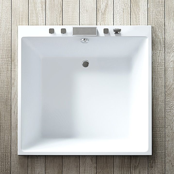 Acrylic Bath Drop-in Soaking Square Modern Center-Front Bathtub Clearhalo 'Bathroom Remodel & Bathroom Fixtures' 'Bathtubs' 'Home Improvement' 'home_improvement' 'home_improvement_bathtubs' 'Showers & Bathtubs' 1200x1200_ced31c56-e296-4837-86cd-e61b7585ed4f