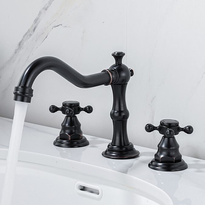 Industrial Wide Spread Bathroom Faucet 2 Cross Handles Lavatory Faucet Clearhalo 'bathroom_sink_faucets' 'Conjunta de Baño y Conjunta de Grifo' 'Coronamiento de Baño y Dispositivo de Baño' 'Grifo del lavabo del baño' 'Hogar' 'home_improvement' 'home_improvement_bathroom_sink_faucets' 'Mejoras para el hogar' 1200x1200_cedce481-932e-4c56-837b-1368dad88549