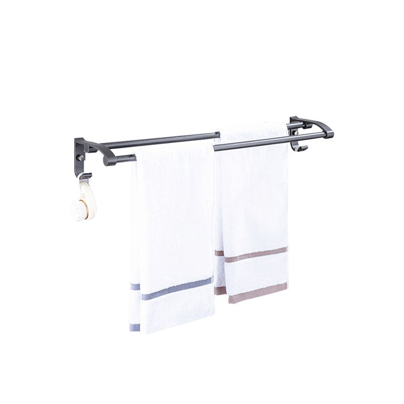 Matte Gray Bathroom Accessory Set Bath Shelf/Towel Bar & Paper Holder Included Clearhalo 'Bathroom Hardware Sets' 'Bathroom Hardware' 'Bathroom Remodel & Bathroom Fixtures' 'bathroom_hardware_sets' 'Home Improvement' 'home_improvement' 'home_improvement_bathroom_hardware_sets' 1200x1200_cef5cbf6-0f62-4852-b55c-01fe5a67810e