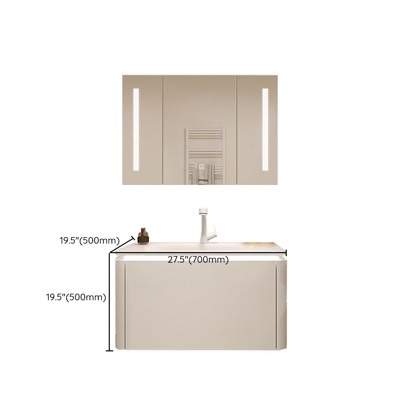 White Rectangular Vanity Single Sink Wall Mounted Wood Frame Bathroom Vanity with Mirror Clearhalo 'Bathroom Remodel & Bathroom Fixtures' 'Bathroom Vanities' 'bathroom_vanities' 'Home Improvement' 'home_improvement' 'home_improvement_bathroom_vanities' 1200x1200_cf114388-fea9-414d-9efc-709e814afa8f