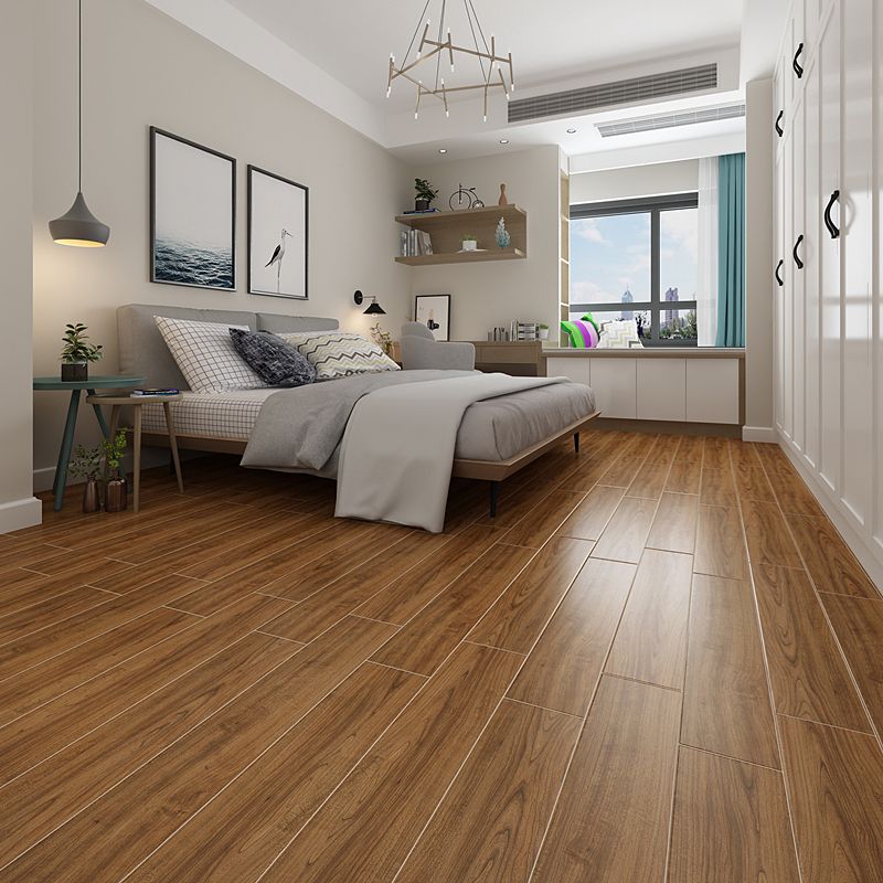 Dark Brown Wood Grain Pattern Tile Rectangular Singular for Drawing Room Clearhalo 'Floor Tiles & Wall Tiles' 'floor_tiles_wall_tiles' 'Flooring 'Home Improvement' 'home_improvement' 'home_improvement_floor_tiles_wall_tiles' Walls and Ceiling' 1200x1200_cf242705-028b-45df-9373-b57b507510ed