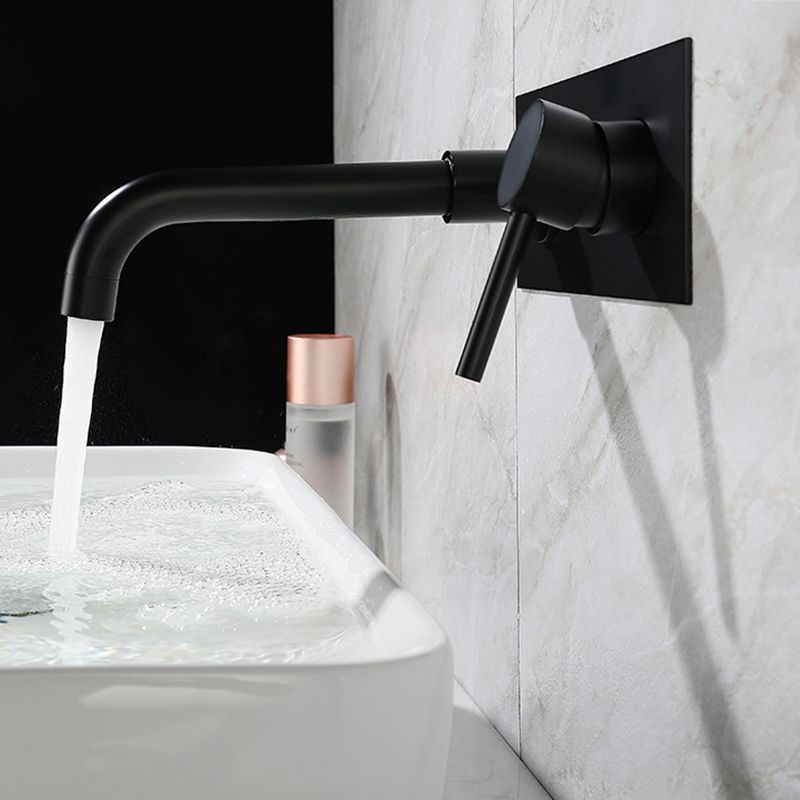 Glam Style Faucet Single Handle Wall Mounted Faucet for Bathroom Clearhalo 'Bathroom Remodel & Bathroom Fixtures' 'Bathroom Sink Faucets' 'Bathroom Sinks & Faucet Components' 'bathroom_sink_faucets' 'Home Improvement' 'home_improvement' 'home_improvement_bathroom_sink_faucets' 1200x1200_cf363776-f1e5-4a4e-9f94-e42d67badd99