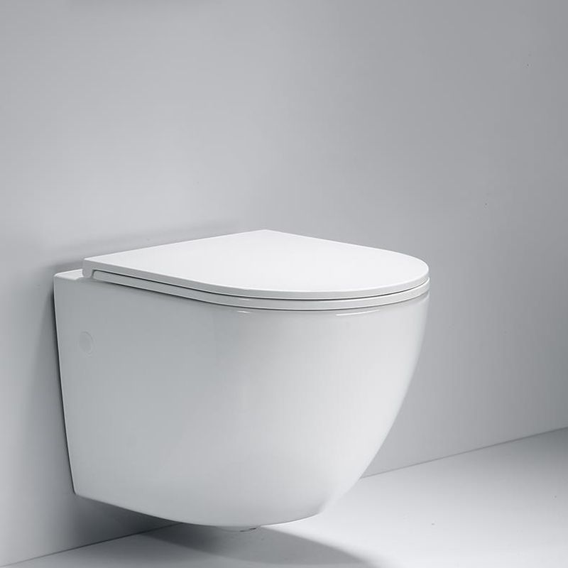 Elongated Wall Hung Toilet Set Vitreous China Wall Mounted Bidet Clearhalo 'Bathroom Remodel & Bathroom Fixtures' 'Bidets' 'Home Improvement' 'home_improvement' 'home_improvement_bidets' 'Toilets & Bidets' 1200x1200_cf59704c-d709-4b71-bd6f-a07995ad1a11