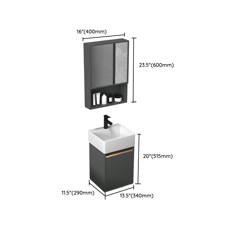 Modern Bathroom Vanity Metal Base Wall-Mounted with Soft Close Door Clearhalo 'Bathroom Remodel & Bathroom Fixtures' 'Bathroom Vanities' 'bathroom_vanities' 'Home Improvement' 'home_improvement' 'home_improvement_bathroom_vanities' 1200x1200_cf7bd00a-2159-4dfd-88d3-4adc6243d315