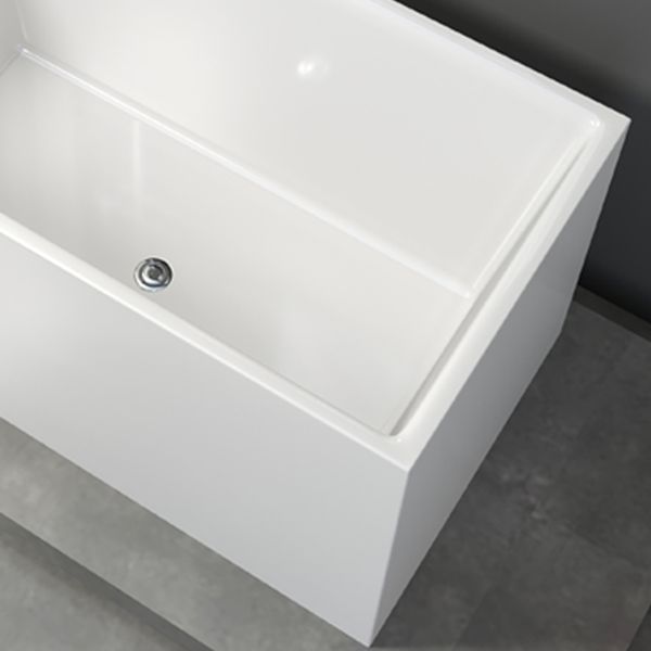 Back to Wall Bathtub Antique Finish Soaking Rectangular Modern Bath Tub Clearhalo 'Bathroom Remodel & Bathroom Fixtures' 'Bathtubs' 'Home Improvement' 'home_improvement' 'home_improvement_bathtubs' 'Showers & Bathtubs' 1200x1200_cf97e987-f604-49a4-8b03-43afcdf43f39