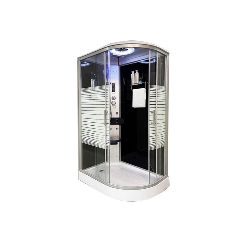 Linear Sliding Striped Shower Enclosure Metal Framed Shower Enclosure Clearhalo 'Bathroom Remodel & Bathroom Fixtures' 'Home Improvement' 'home_improvement' 'home_improvement_shower_stalls_enclosures' 'Shower Stalls & Enclosures' 'shower_stalls_enclosures' 'Showers & Bathtubs' 1200x1200_cf9913ee-4efc-4acb-af75-7feef3b2fa79