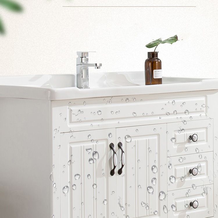 Wood Modern Sink Vanity Freestanding Bathroom Vanity with Mirror Clearhalo 'Bathroom Remodel & Bathroom Fixtures' 'Bathroom Vanities' 'bathroom_vanities' 'Home Improvement' 'home_improvement' 'home_improvement_bathroom_vanities' 1200x1200_cfef8460-2b76-4efb-b5f9-e1b081eb8875