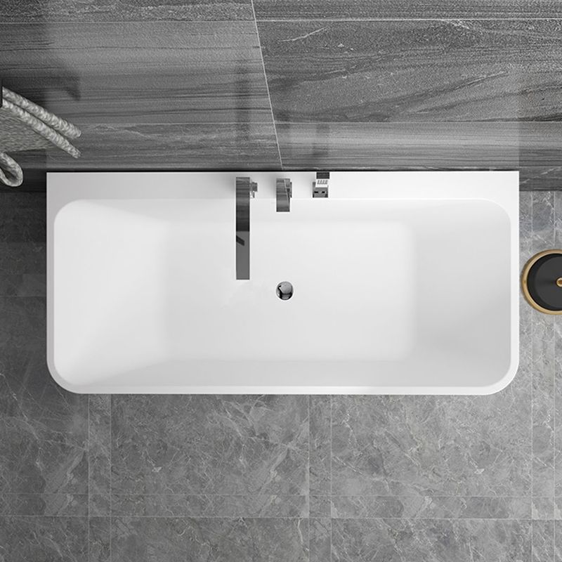 Stone Rectangular Soaking Bathtub Antique Finish Back to Wall Bath Tub Clearhalo 'Bathroom Remodel & Bathroom Fixtures' 'Bathtubs' 'Home Improvement' 'home_improvement' 'home_improvement_bathtubs' 'Showers & Bathtubs' 1200x1200_cff5bb72-0317-4c57-ac7d-5888a24f98b2