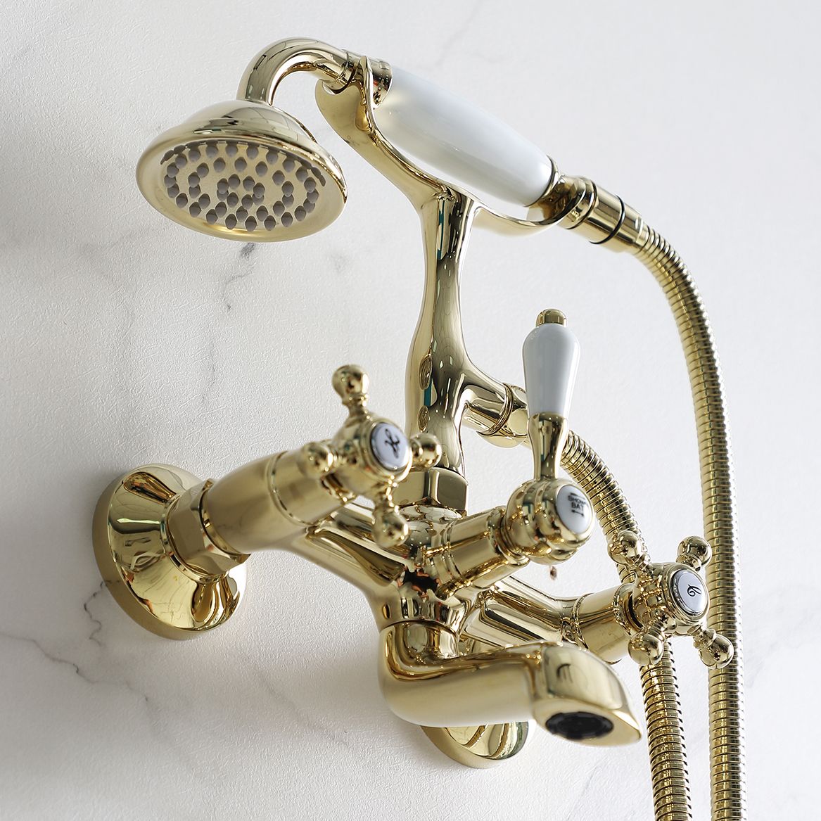 Glam Retro Wall Mounted Metal Claw Foot Tub Faucet Trim Low Arc Claw Foot Tub Faucet Clearhalo 'Bathroom Remodel & Bathroom Fixtures' 'Bathtub Faucets' 'bathtub_faucets' 'Home Improvement' 'home_improvement' 'home_improvement_bathtub_faucets' 1200x1200_d04bbcef-5a48-48de-8d23-ee2669c12c0a