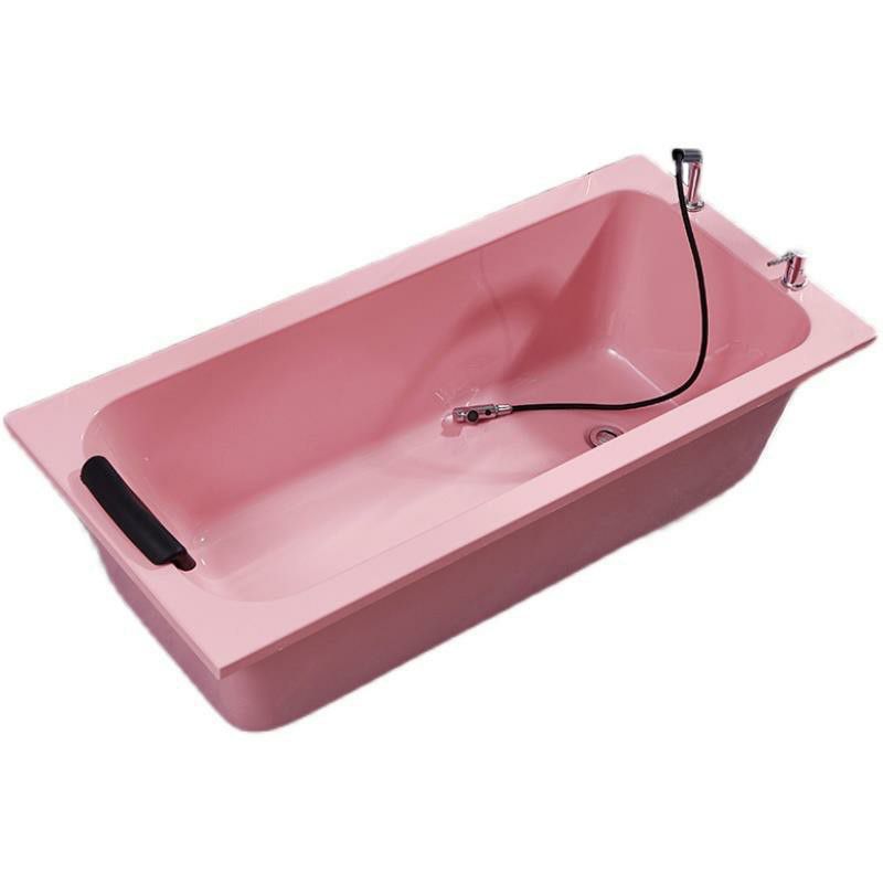 Matte Finish Acrylic Rectangular Bathtub Modern Soaking Freestanding Tub Clearhalo 'Bathroom Remodel & Bathroom Fixtures' 'Bathtubs' 'Home Improvement' 'home_improvement' 'home_improvement_bathtubs' 'Showers & Bathtubs' 1200x1200_d05b81c0-650f-4562-8975-82ff55a8eca7